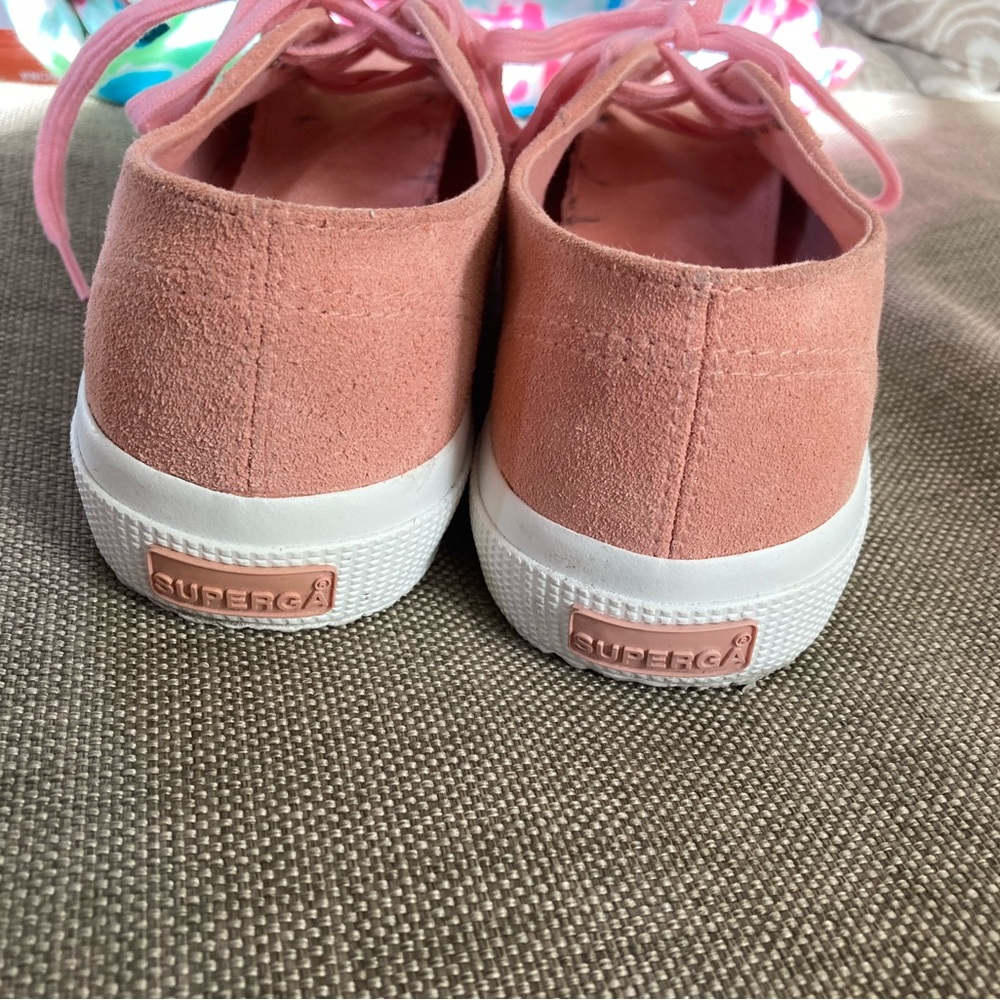 Genuine Suede Rose Pink Superga Cory Classic 7.5 - Picture 5 of 10